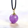 Naszyjniki wisianta połysk naturalny ametyst kryształ kwarc Naszyjnik Energia Kamień Reiki Charm Choker Woman Chakra Mascot Jewelry