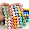 Jouets de dentition LOFCA 12mm 20 pièces perles de Silicone cravate colorant de qualité alimentaire dentition bricolage sans BPA bijoux bébé anneau de dentition jouet chaîne de sucette 230822