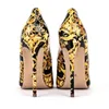 Pumps Women 288 Fashion Brand Printed Sexy Pointed Toe 12/10/8/6 Cm Stiletto Nude High Heels Dress Shoes Size 42 43 45 2 80