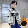 Down Coat New Children Autumn Winter Jacket Baseball Suit Bomber Tiny Cottons Kids Plaid Outerwear Teen Quilted Coats 6 7 8 10 11 12 14 Y J230823