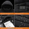 Outdoor-Jackets Hoodies Heated Jacket USB Intelligent Dual Control Switch 9-21 Zone Heizte Jacke Herren Frauen warme Baumwolljacke mit abnehmbarer Kapuze 230823