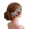 Clip per capelli Crystal Rhinestones Pin Clip Leaf Hairpin per Brides Bides Maids Color Head Piezing Accessori per matrimoni BEGLIE BRIDAL