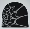 뜨개질 비니 모자 남자 여자 가을 겨울 따뜻한 패션 야외 스파이더 웹 캡을위한 모자