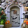 Andere festliche Partyzubehör für Halloween 3D -Fledermaus Dekoration Plastik Fledermaus -Wandaufkleber für Home Fenster Dekor Yard Schild Outdoor Rasen Spooky Party Supplies L0823