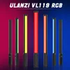 إكسسوارات فلاش أخرى Ulanzi VL119 Handheld RGB ملونة العصا ضوء 19 68 بوصة LED WAND CRI 95 2500K 9000K P OGAROGER STUDIO LAMP 230823