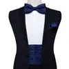 Seal Tie Set Brand Королевский синий Cummerbund для мужчин формальный лук джентльменский смокинг