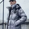 Marca de moda de jaqueta designer no inverno nova letra de algodão bordou o casaco masculino