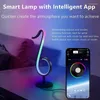 Tischlampen 2023 Ankunft Mobile App Steuerelement Flexible Chassis 35 cm Hochenergiesparende Musiknote Buntes Schreibtischlampe RGB LED LED