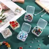 Bacchette 48 pezzi mini scatola di stoccaggio in plastica trasparente per la raccolta di piccoli oggetti perle di gioielli biglietti da visita