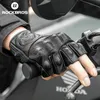 Five Fingers Gloves ROCKBROS Bicycle Men Women Gel Protector Tactical Motorcycle Sport Short Bike Breathable Half Finger 230823