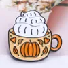 Brooches Pin for Women Men Funny Badge and Pins for Dress Cloths Bags Decor Cute Pumpkin Halloween Cup Enamel Metal Jewelry Gift for Friends Wholesale