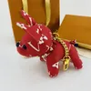 Chave de chave de designer, marca de couro pendente cão de cães de cães cópias de cópia de cópia da festa de cobre emed emed squest Acessórios de moda