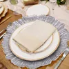 Wedding Party Plate Electroplating Light Luxury PP Plate Antique Large Living Room Fruit Plate Edge Hot Gold Foil