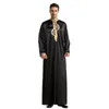Vêtements ethniques Mode musulmane Col montant Broderie Dubaï Kaftan Robes Robe Pakistan Caftan Arabie Saoudite Jubba Thobe Abaya Islamique