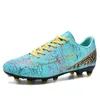 Sapatos de segurança Spike Long Green Men's Soccer Laceup Nonflip Futebol Futebol Cleats Outdoor Tamanho 31 230822