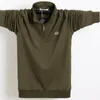 Herren Polos 2023 Plus Size 6xl Casual Reißverschluss Fitness Langarm Polo -Hemd Männer Jersey Solid Herren T -Shirts Fashions Pole