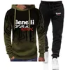 Survêtements pour hommes Benelli TRK 502X 2023 Printemps et automne Style dégradé de couleur Mode à capuche Pantalon confortable Costume de sport Vêtements