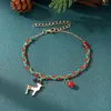 Braccialetti Link Stile Babbo Natale Bracciale intrecciato per donne squisite doni di gioielli a ciondolo in tema fatti a mano