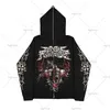 Men's Hoodies Sweatshirts Harajuku Hip Hop Print Oversized Hoodie Men American High Street Rock Retro Casual Loose Y2K Zipper Sweater Women 230822