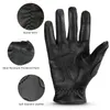 Cinq doigts gants Ozero hommes écran tactile en cuir moto gant extérieur doigt complet motocycliste conduite vélo accessoires de vélo 230823