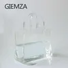 GIEMZA Acrylic Bag Vase Transparent Bags Shopping Basket Desktop Small Fish Tank Flower Pots Fashion Street Shot Props HKD230823