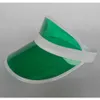 Szerokie czapki brzegowe 6pcs Lot Letnia Neon Sun Visors Sunvisor Hat Clear Plastic Cap245L