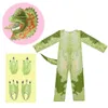 Costume de thème Costumes de Noël Boys filles tricératops Cosplay Set Children Jumpsuit Halloween Carnival Accesstes Pourim Party Dinosaur pour Kid 230822