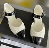 zapatos mary jane de diseñador zapatos de mujer con hebilla retro de lujo punta redonda niñas damas Resort Beach Banquet negro blanco zapatos de ballet planos