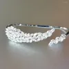 Bangle White Cubic Cubic Cyrronia Flower Ręczne Banles Banles Platyna Platynowe obsługi Kobiet Bridal Wedding Biżuteria