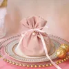 Gift Wrap 12 9cm Multifunction Jewelry Bag Drawstring Sweet Candy Pouch Velvet Bags Baby Shower Wedding Favors SN2130