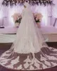 VEILOS BRIDAS Chegada de rede muçulmana Lace Edge de uma camada Apliques Wedding Wedding Bride Wraps