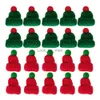 20pcsクリスマスミニチュアサンタ帽子クリスマスボトル装飾diyクラフトアクセサリーhkd230823