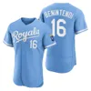 Kansas City''Royals''Hommes Femmes Jeunes Brad Keller George Brett Salvador Perez Whit Merrifield Andrew Benintendi Maillot authentique bleu poudre personnalisé