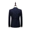 Ternos masculinos com marca de impressão Marinha azul masculino Floral Blazer Designs mensley Blazer Slim Fit Soit