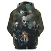 Women's Hoodies Sweatshirts Horror Movie Hellraiser Graphic Hoodie Men Clothing 3D Tryckt i Harajuku Fashion Y2K Pullovers Hooded Hoody 230822