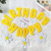 Другое мероприятие поставляет поставки Daisy Themed Dishing Dision Dishing Pink Dissoable Dailware Paper Plate Plate Banner шляпа 1 -летняя детская душ 230822