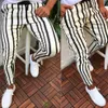 Pantalon à carreaux pour hommes Hommes Homme Skinny Slim Fit Bottom Stripe Casual High avec poches Entraînement Hip Hop Pantalon de survêtement ee pantalon pour m252Q