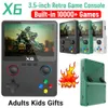 X6 Game Console IPS Screen 3.5 -inch Game Game Player 3D Dual Molestick Music Photo Photo Photo eBook for FC SF NES GBA MD PS1 ARCADE 11 Simulators PK Gaming