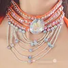 Scene Wear Halloween vuxen kvinnlig magdans tillbehör DANCING Square Dance Performance Diamond Necklace Hanfu