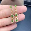 Damızlık Küpeler Sevdiğiniz Gir Doğal ve Gerçek Diopside 925 STERLING Gümüş İnce Takı Küpe için Hediye Tasarlayın