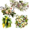 Adesivos de parede três ratels qcf113 estilo clássico elegante romântico bouquet decoração adesivos de parede 230822