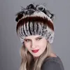 Bonnet/Crâne Casquettes Femmes Réel Rex Chapeau De Lapin Chapeaux De Fourrure D'hiver Femme Chaud Casquettes De Neige Dames Élégant Épaissir Chapeaux De Fourrure Bonnets Cap Mode 230822