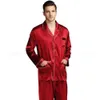 Men's Sleepwear Mens Silk Satin Pajamas Pyjamas Set Sleepwear Set Loungewear U.S. S M L XL XXL XXXL 4XL__Fits All Seasons 230822
