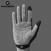 Five Fingers Gloves ROCKBROS Full Finger Bicycle Breathable Shockproof Screen Touch Bike Long Spring Summer MTB Road Cycling 230823