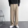 Męskie spodnie Męskie spodnie Solid Kolor Szerokie nogi Męskie Spit Spit Casual New Streetwear Męs