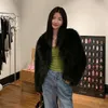 Womens Fur Faux Spring Fashion Coat Women Korea Warm Feather Coats Loose Short Outercoat Lady Party Elegant Outfits 230822