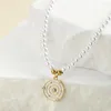 Pendant Necklaces Abstract Universe Solar System Imitation Pearl Necklace Gold Color Stainless Steel Clasp For Women Collar Resin Charm