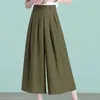 Pantalons pour femmes Jupe confortable Jupe large Mince Robe de plage en lin pour femmes d'affaires décontractée longue