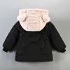 Manteau en duvet 20 hiver bébé filles vêtements d'extérieur coton épaissir vestes à capuche plus velours enfants vestes nourrissons fille manteaux Parkas 1 2 3 4 ans J230823