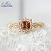 Bröllopsringar Lamoon Vintage Bijou Luxury Ring for Women Cubic Zircon 925 Sterling Silver Gold Plated Fine Jewet Christmas Gift 230822